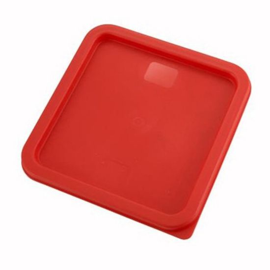 Picture of Winco Square Cover For 6- And 8-Qt Food Containers, 9in x 9in, Red