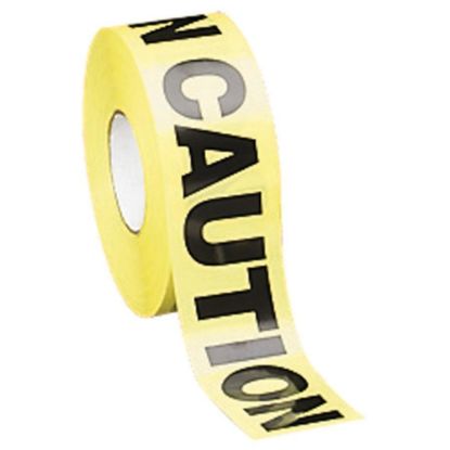 Picture of Tatco "Caution" Barricade Tape, 3in x 1000ft, Yellow