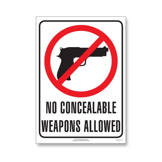 Picture of ComplyRight State Weapons Law 1-Year Poster Service, English, South Carolina, 8 1/2in x 12in