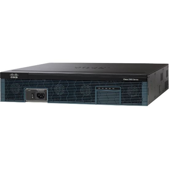 Picture of Cisco 2921 w/3 GE,4 EHWIC,1 SM,256MB CF,1GB DRAM,IPB,SEC, AX - 3 Ports - Management Port - 6 - 1 GB - Gigabit Ethernet - 2U - Rack-mountable - 90 Day