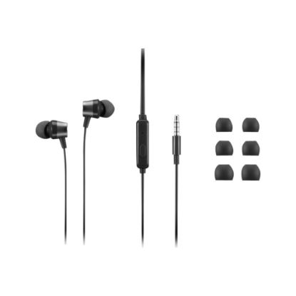 Picture of Lenovo Analog Gen 2 - Earphones with mic - in-ear - black - for ThinkCentre M60q Chromebox; M70s Gen 3; M70t Gen 3; ThinkPad P15v Gen 3; X1 Carbon Gen 11