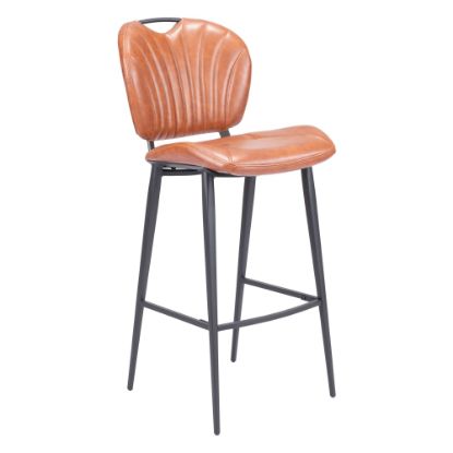 Picture of Zuo Modern Terrence Bar Stool, Vintage Brown/Black