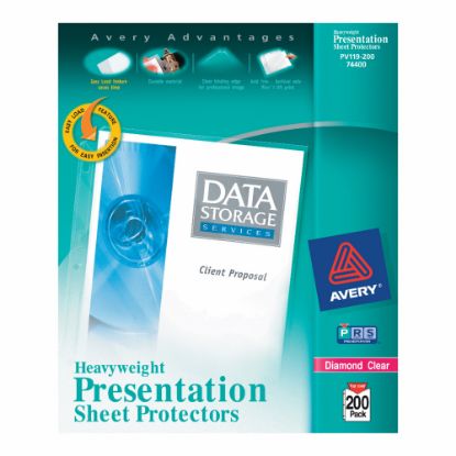 Picture of Avery Diamond Clear Heavyweight Sheet Protectors, 8 1/2in x 11in, Top Loading, Pack Of 200