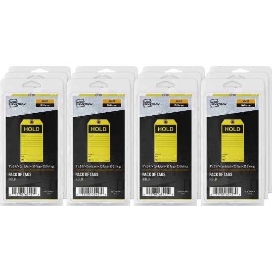 Picture of Avery Preprinted HOLD Inventory Tags - 5.75in Length x 3in Width - 25 / Pack - Card Stock - Yellow