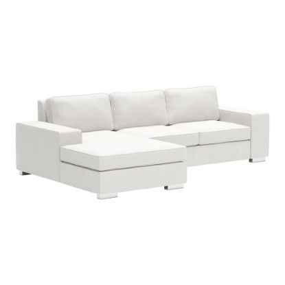 Picture of Zuo Modern Brickell Sectional, White/Chrome