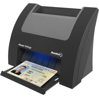 Picture of Ambir nScan 690gt - Duplex ID Card Scanner - 48-bit Color - 8-bit Grayscale - Duplex Scanning - USB