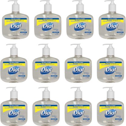 Picture of Dial Sensitive Skin Antimicrobial Liquid Soap, 16 Oz., Pack Of 12 bottle