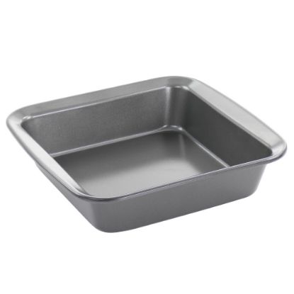 Picture of Gibson Baker's Friend Steel Non-Stick Square Bake Pan, 7-1/2in, Dark Gray