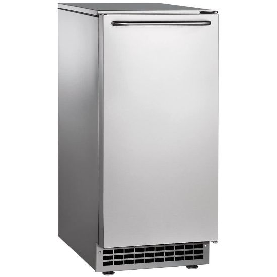 Picture of Hoffman Scotsman Air Cooled Undercounter Ice Machine, With Built-In Pump, Gourmet Ice, 34-3/8inH x 14-7/8inW x 22inD, Silver