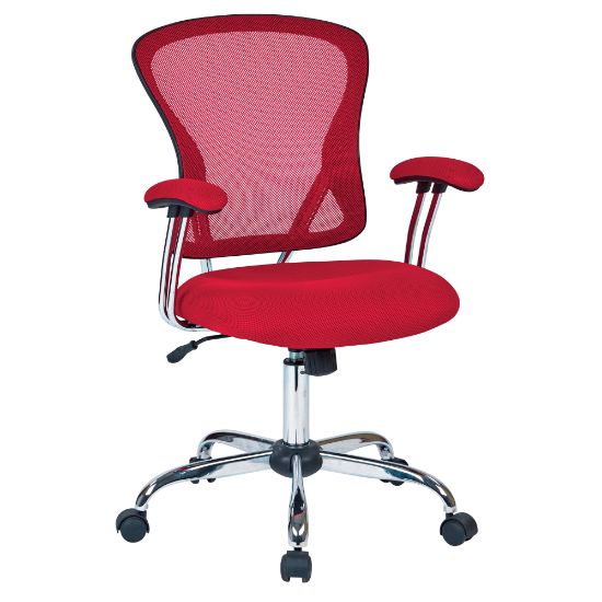 Picture of Office Star Avenue Six Juliana Mesh Task Chair, Red/Silver