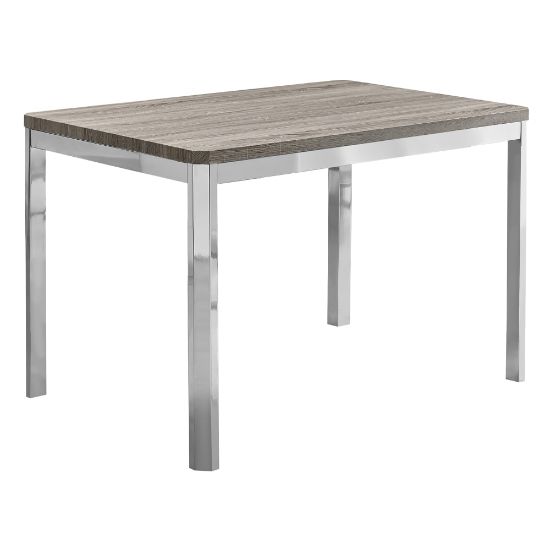 Picture of Monarch Specialties Elijah Dining Table, 30inH x 47-1/2inW x 31-1/2inD, Dark Taupe