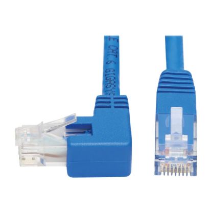 Picture of Tripp Lite N204-015-BL-LA Left-Angle Cat6 Ethernet Cable - 15 ft., M/M, Blue - First End: 1 x RJ-45 Male Network - Second End: 1 x RJ-45 Male Network - 1 Gbit/s - Patch Cable - Gold Plated Contact - 24 AWG - Blue