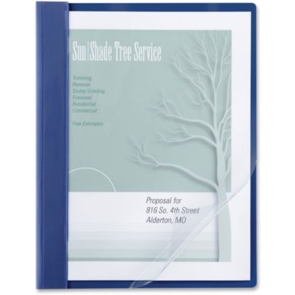 Picture of ACCO Front Vinyl Report Cover, 8-1/2in x 11in, Clear/Blue