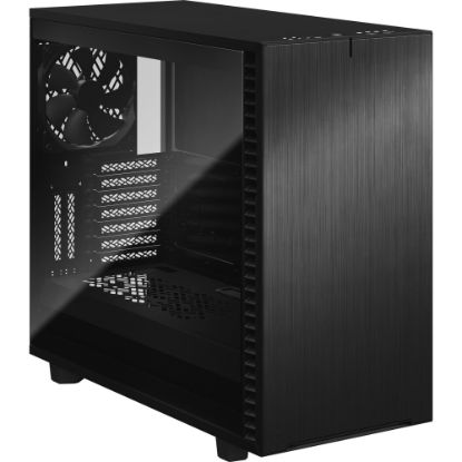 Picture of Fractal Design Define 7 Black TG Dark Tint - Mid-tower - Black - Steel, Anodized Aluminum, Tempered Glass - 9 x Bay - 4 x 5.51in x Fan(s) Installed - 0 - ATX, EATX, Micro ATX, Mini ITX Motherboard Supported - 9 x Fan(s) Supported