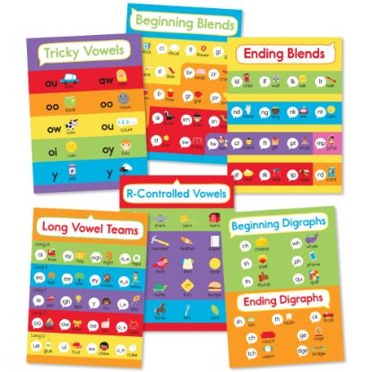 Picture of Carson Dellosa Education Phonics Bulletin Board Set, Multicolor, Set Of 6 Pieces