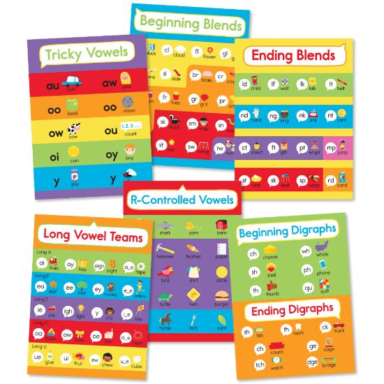 Picture of Carson Dellosa Education Phonics Bulletin Board Set, Multicolor, Set Of 6 Pieces