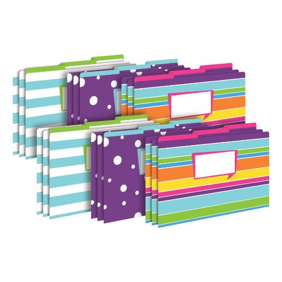 Picture of Barker Creek Tab File Folders, Legal Size, Happy, Pack Of 18 Folders