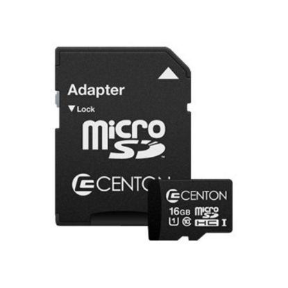 Picture of Centon MP Essential - Flash memory card (SD adapter included) - 4 GB - Class 4 - microSD