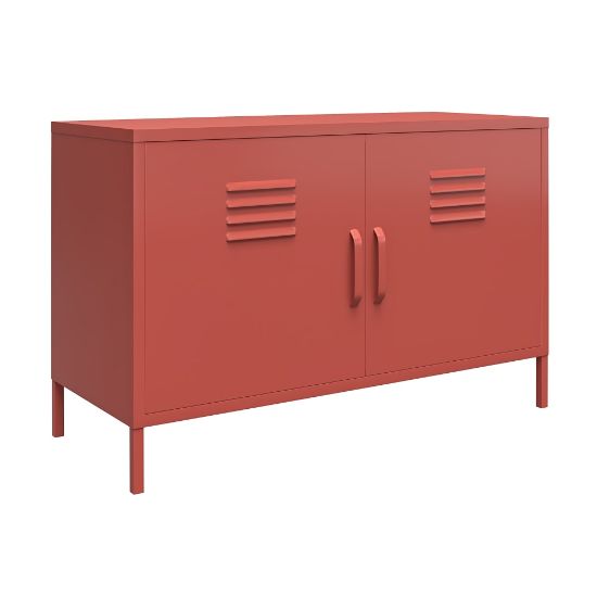 Picture of Ameriwood Home Mission District 2-Door Metal Locker Accent Cabinet, 25-1/4inH x 39-3/8inW x 15-3/4inD, Terracotta