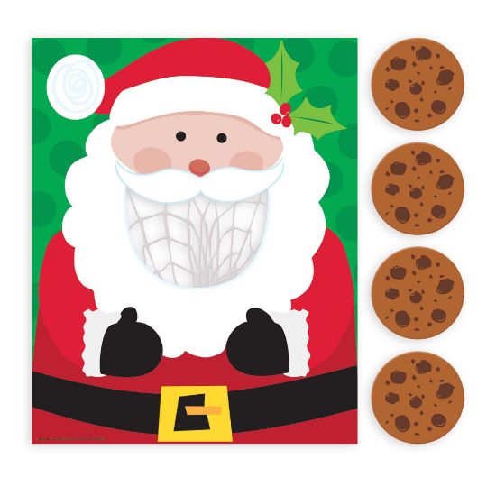 Picture of Amscan Christmas Santa Cookie Toss Games, Multicolor, Pack Of 2 Games, Case Of 5 Packs