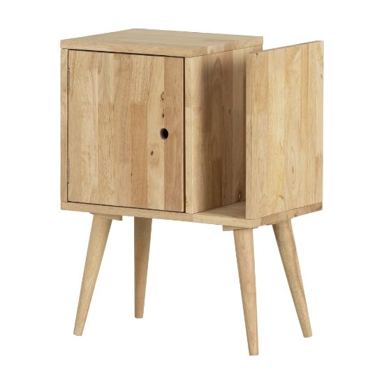 Picture of South Shore Kodali Solid Wood End Table With Storage, 26-1/4inH x 19-3/4inW x 11-3/4inD, Natural