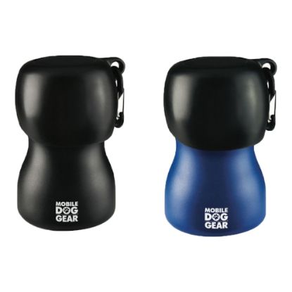 Picture of Mobile Dog Gear 9.5 Oz Stainless Steel Water Bottles, Black/Blue, Pack Of 2 Bottles