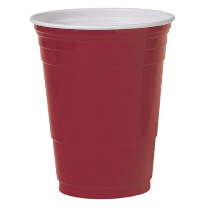 Picture of Solo Cup Plastic Party Cups, 16 Oz, Red, Box Of 50 Cups