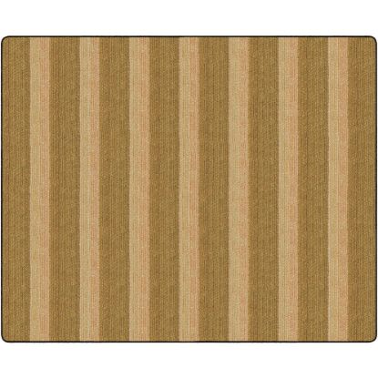 Picture of Flagship Carpets Basketweave Stripes Classroom Rug, 10 1/2ft x 13 3/16ft, Brown