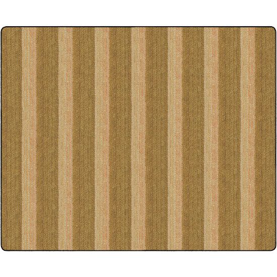 Picture of Flagship Carpets Basketweave Stripes Classroom Rug, 10 1/2ft x 13 3/16ft, Brown