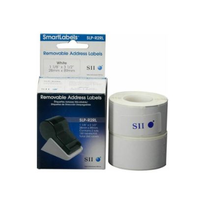 Picture of Seiko Instruments SLP-R2RL - Self-adhesive - white - 1.1 in x 3.5 in 260 label(s) (2 roll(s) x 130) address labels - for Smart Label Printer 100, 120, 200, 220, 240, 410, 420, 430, 440, 450, EZ30