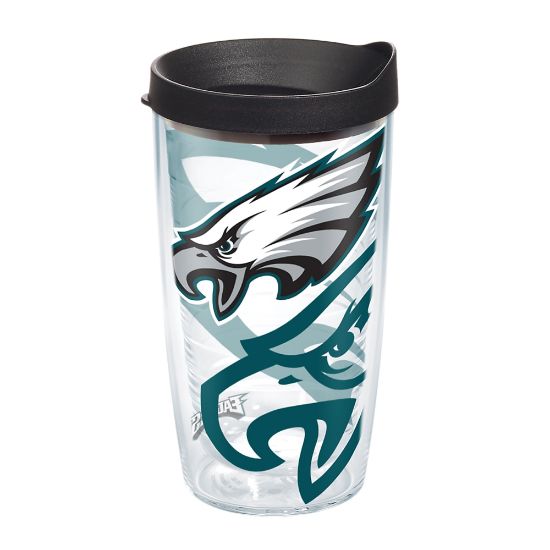 Picture of Tervis NFL Tumbler With Lid, 16 Oz, Philadelphia Eagles, Clear