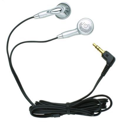 Picture of Hamilton HA-Bud Earphone - Stereo - Silver - Mini-phone (3.5mm) - Wired - Earbud - Binaural - Outer-ear - 4 ft Cable