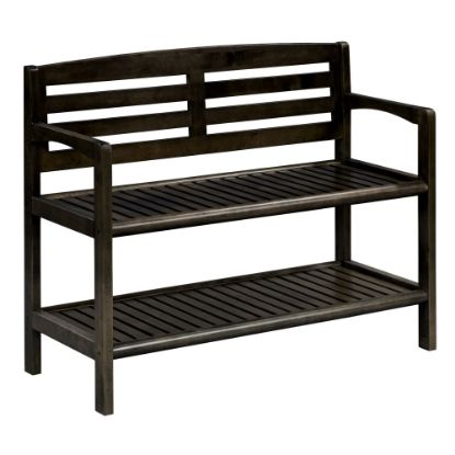 Picture of New Ridge Home Goods Abingdon Bench With Shelf, Espresso