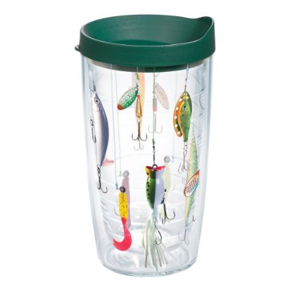 Picture of Tervis Fishing Tumbler With Lid, 16 Oz, Clear