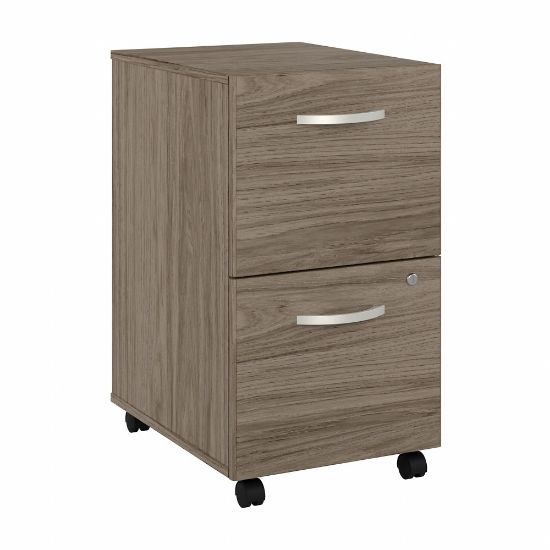 Picture of Bush Business Furniture Hybrid 28inD Vertical 2-Drawer Mobile File Cabinet, Modern Hickory, Delivery