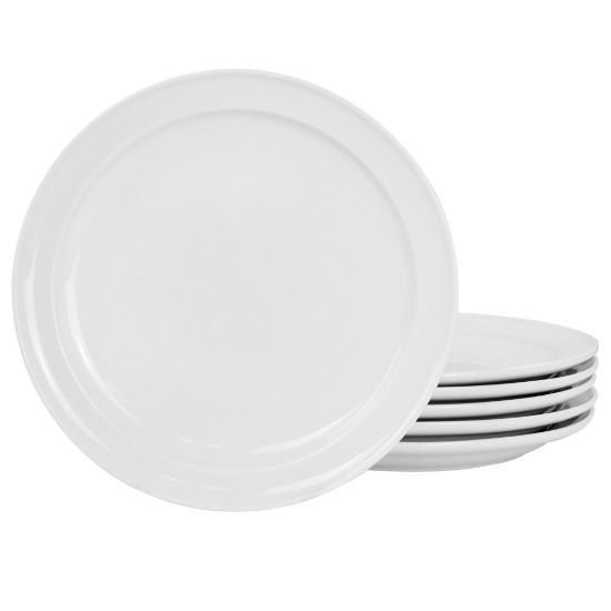 Picture of Martha Stewart 6-Piece Fine Ceramic Round Plate Set, 9in, White