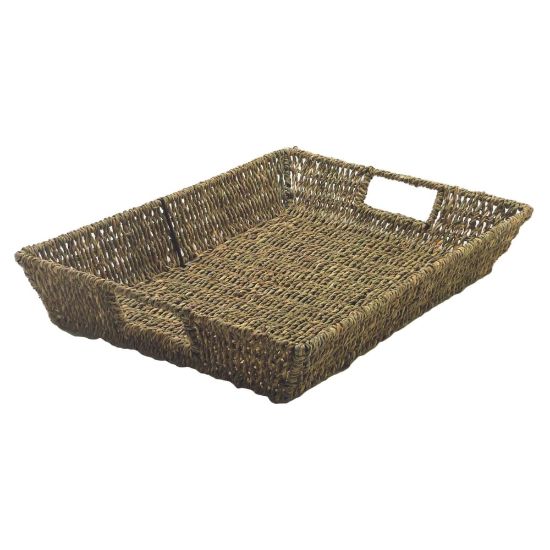 Picture of Ready 2 Learn Seagrass Basket, 16in x 12in x 3in, Natural