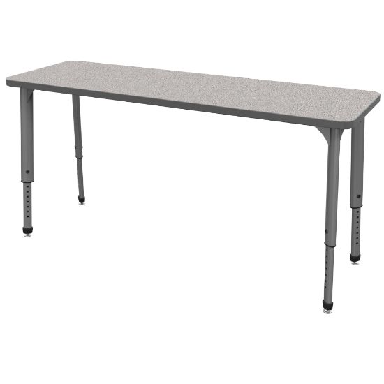 Picture of Marco Group Apex Series Adjustable Rectangle 60inW Student Desk, Gray Nebula/Gray