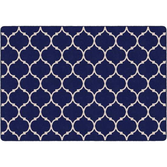 Picture of Flagship Carpets Moroccan Trellis Rectangular Rug, 100in x 144in, Blue