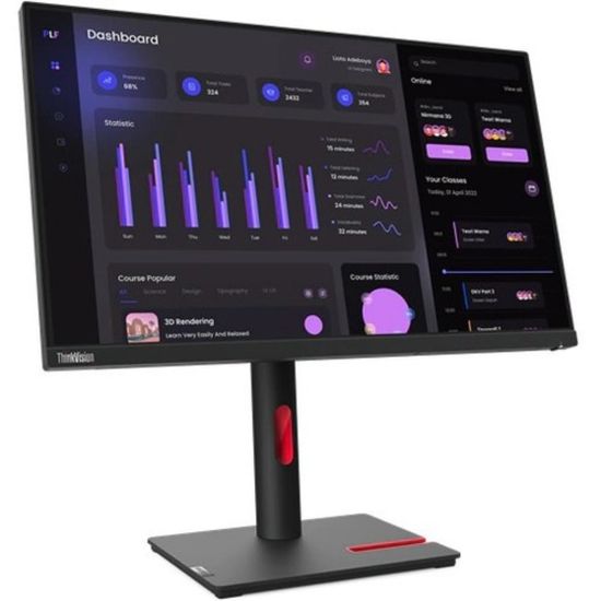 Picture of Lenovo ThinkVision T24i-30 24in Class Full HD LCD Monitor - 16:9 - 23.8in Viewable - In-plane Switching (IPS) Technology - WLED Backlight - 1920 x 1080 - 16.7 Million Colors - 250 Nit - 4 ms - HDMI - VGA - DisplayPort - USB Hub