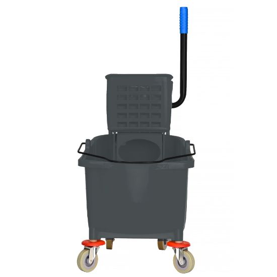 Picture of Alpine PVC Mop Bucket With Side Wringer, 36 Qt, 35inH x 15inW x 25inD, Gray