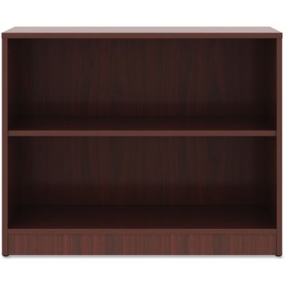 Picture of Lorell 30inH 2-Shelf Bookcase, Mahogany