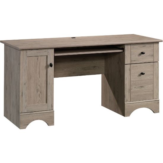 Picture of Sauder Select 60inW Double-Pedestal Computer Desk, Laurel Oak