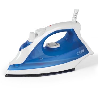 Picture of Commercial Care 1200W Steam Iron, 11-1/8inH x 5-9/16inW x 4-7/8inD, Blue