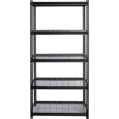 Picture of Lorell Wire Deck Shelving - 72in Height x 36in Width x 18in Depth - Recycled - Black - Steel - 1Each