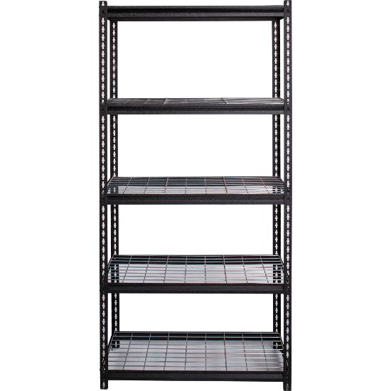 Picture of Lorell Wire Deck Shelving - 72in Height x 36in Width x 18in Depth - Recycled - Black - Steel - 1Each