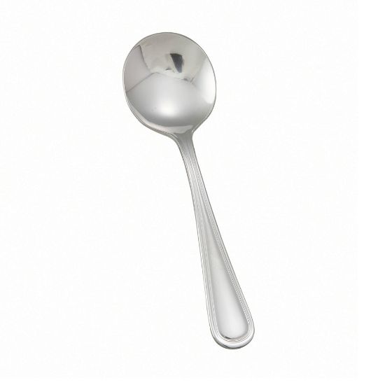 Picture of Winco Continental Bouillon Spoons, Silver, Pack Of 12 Spoons