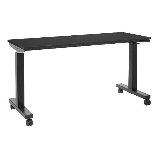 Picture of Office Star Pro Line II Pneumatic Height-Adjustable Table With Locking Casters, 43-1/2in x 59in, Black