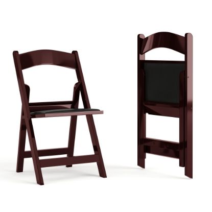 Picture of Flash Furniture Hercules 1000-lb Weight Capacity Folding Event Chairs, Red Mahogany, Set Of 2 Chairs