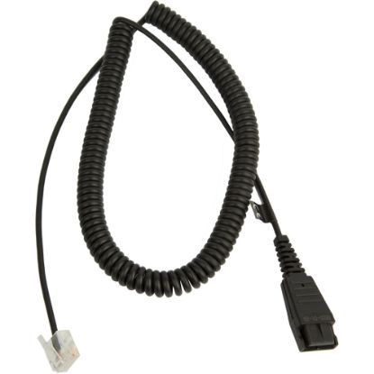 Picture of Jabra Quick Disconnect (QD) to Modular (RJ) Balanced Coiled Bottom Cord, 2 Meter - 6.56 ft Quick Disconnect/RJ-45 Phone Cable for Phone, Headset - First End: 1 x RJ-45 Phone - Male - Second End: 1 x Quick Disconnect Phone - Male